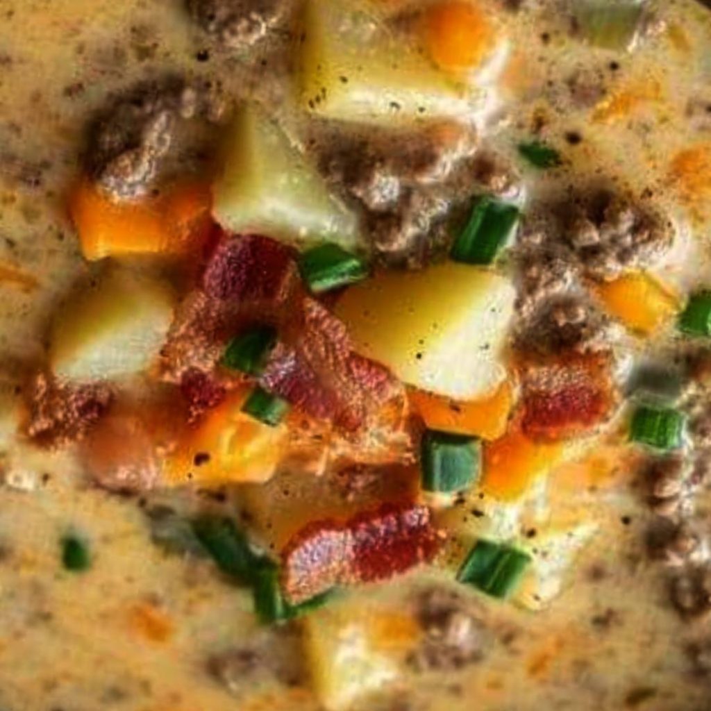 Slow Cooker Cheesy Burger Flavored Soup A Cozy Comfort Dish Meals